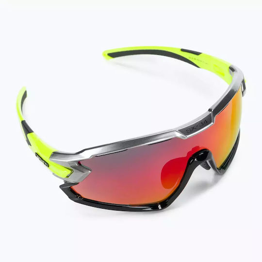 Casco Cycling Glasses with Black Frame & Mirror / Polarized / Photochromic Lenses