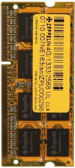 Zeppelin 4GB DDR3 RAM mit Geschwindigkeit 1333 für Laptop