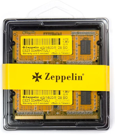 Zeppelin 4GB DDR3 RAM mit 2 Modulen (2x2GB) und Geschwindigkeit 1600 für Laptop