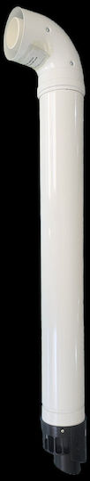 Abgasrohrset 75 cm 90° Auslassbogen Gasheizung PP Φ60/100