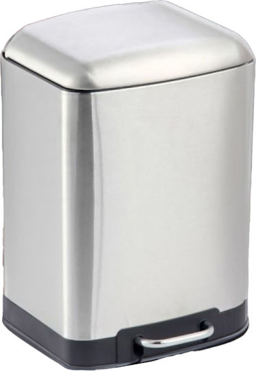 San Lorentzo Metallic Bathroom Basket Soft Close 6lt Silver