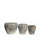InTheBox Set 3 Töpfe Ton Anthracite Beige