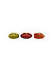 Stoffdekorative Kürbisse Mix Ø18x9cm Set aus 3