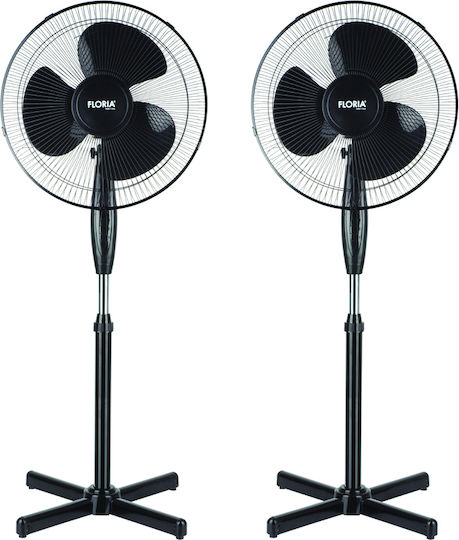 Zilan Ventilator Pe Piedestal 40W Diametru Ventilator 40cm Negru