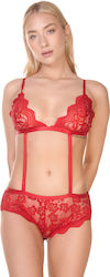 Κορμάκι Δαντελένιο Bralette Cut-outs Μπορντώ