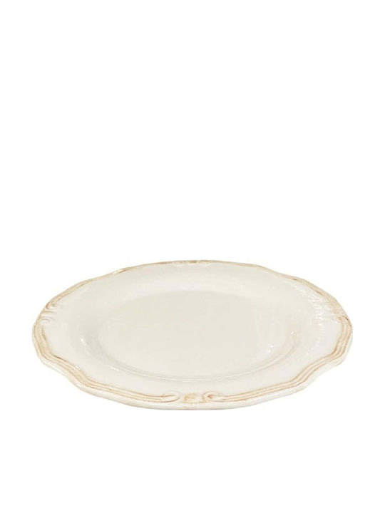 Espiel Tiffany Farfurie joasă Bej cu Diametru 25cm