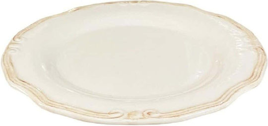 Espiel Tiffany Farfurie joasă Bej cu Diametru 25cm