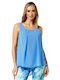 Women's Sleeveless Light Blue Blouse