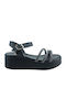 Flache Sandalen für Damen in Schwarz Farbe