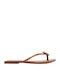 Women's Flat Sandals in Brown Color