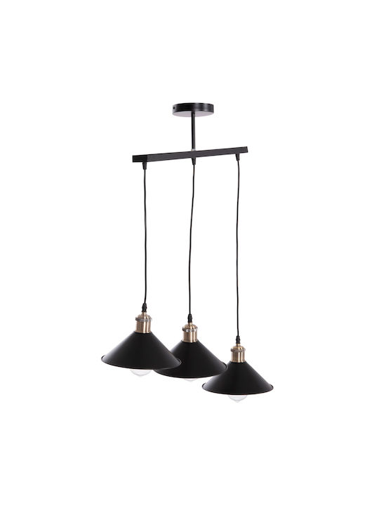 HomeMarkt Bell Pendant Light Black Bell with Socket E27 21x21cm