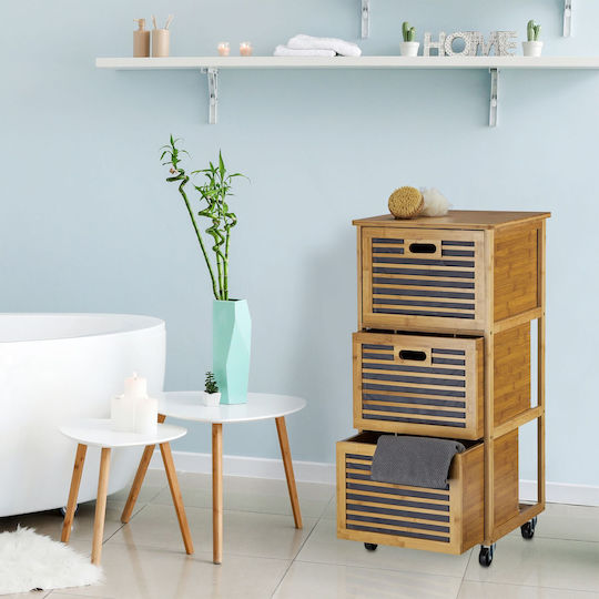 Cabinet de depozitare din lemn și material textil L92xW41xH41buc