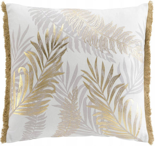 Douceur d'Intérieur Μαξιλάρι Καναπέ Cushion With Gold 50x50εκ.