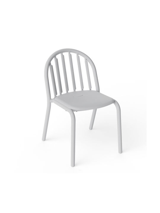 Outdoor Chair Aluminum Light Grey 2pcs 52x56x80.5cm