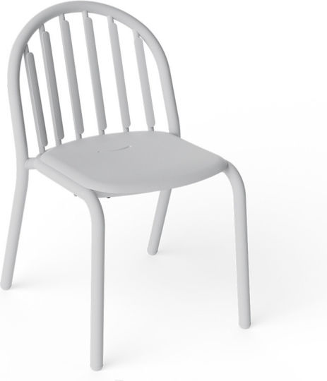 Καρέκλα Εξωτερικού Χώρου Αλουμινίου Light grey 2τμχ 52x56x80.5εκ.