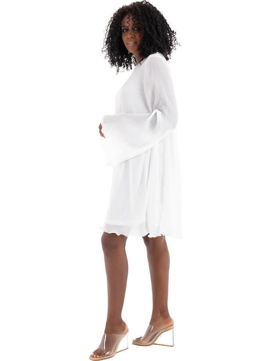 Life Summer Mini Dress for Wedding Christening Bright White