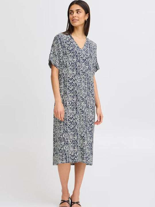 Sommer Midi Abendkleid Marineblau Blazer