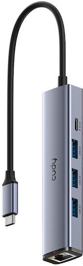 Cudy Hub 5 Θυρών USB 3.0 με σύνδεση USB-C Γκρι