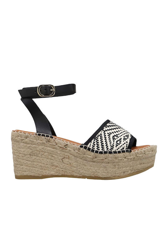 Women's Ankle Strap Platforms Black