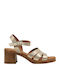 Damenplattformen Beige