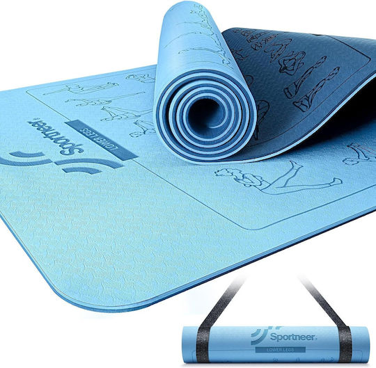 Sportneer Covor de exerciții fizice Pilates Albastru Lungime 72cm