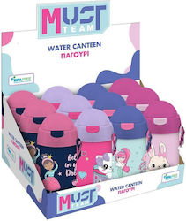 Must Team Plastic Kids Water Bottle with Straw ...