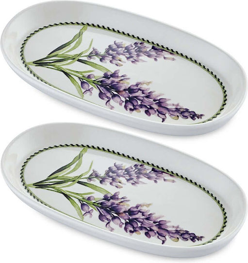 Hermia Platou de Servire Oval Ceramică Multicoloră 26x14buc 2buc