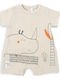 Babybol Baby Bodysuit Short-Sleeved Beige