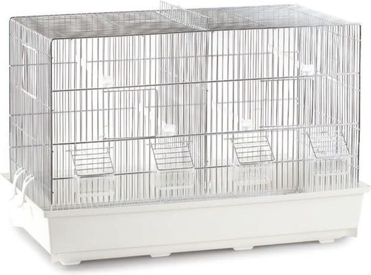 Domus Molinari Vogelkäfig Zuchtbrett 67x34x44cm. Weiß