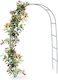 Arcadă Metalică pentru Grădină Flori Cățărătoare Verde Închis 240x140x38 Cm Relaxdays
