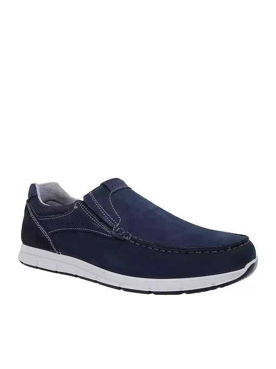 Δερμάτινα Ανδρικά Loafers σε Μπλε Χρώμα