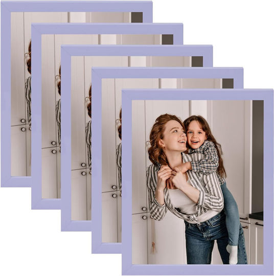 Muzilife Light Purple Photo Frames 20x25 Cm Set 5 Pieces