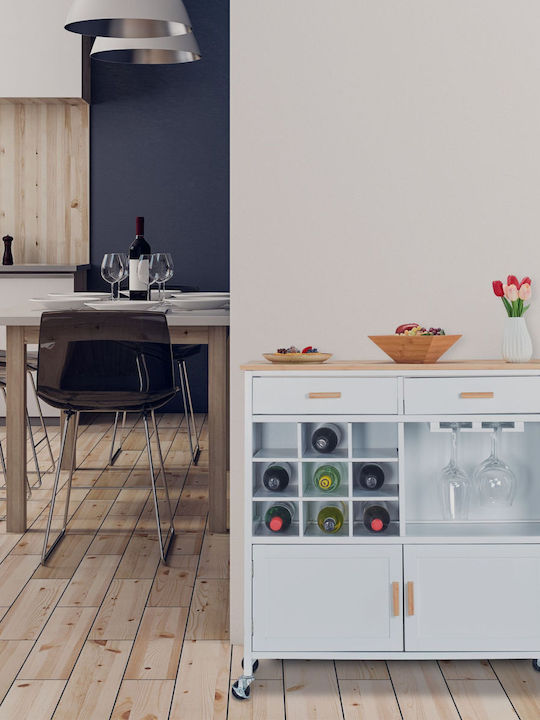 Floor Cabinet White 88.5x86x41 cm