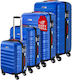 Set de bagaje Monzana ABS bleumarin 4 piese 48 x 35 x 20 cm 55 x 40 x 25 cm 66 x 45 x 28 cm 75 x 50 x 32 cm