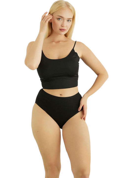 Sexen Hohe Taille Slip MultiPack Schwarz