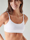 Bikini Sports Bra B Cup With Padding White