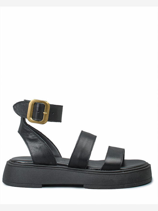Γυναικεία Σανδάλια Flatforms Μαύρα