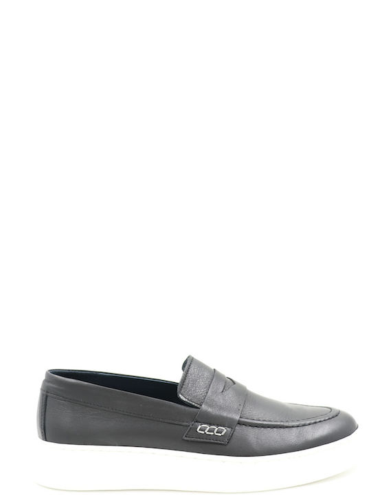 Leder Herren Freizeitschuhe Schwarz