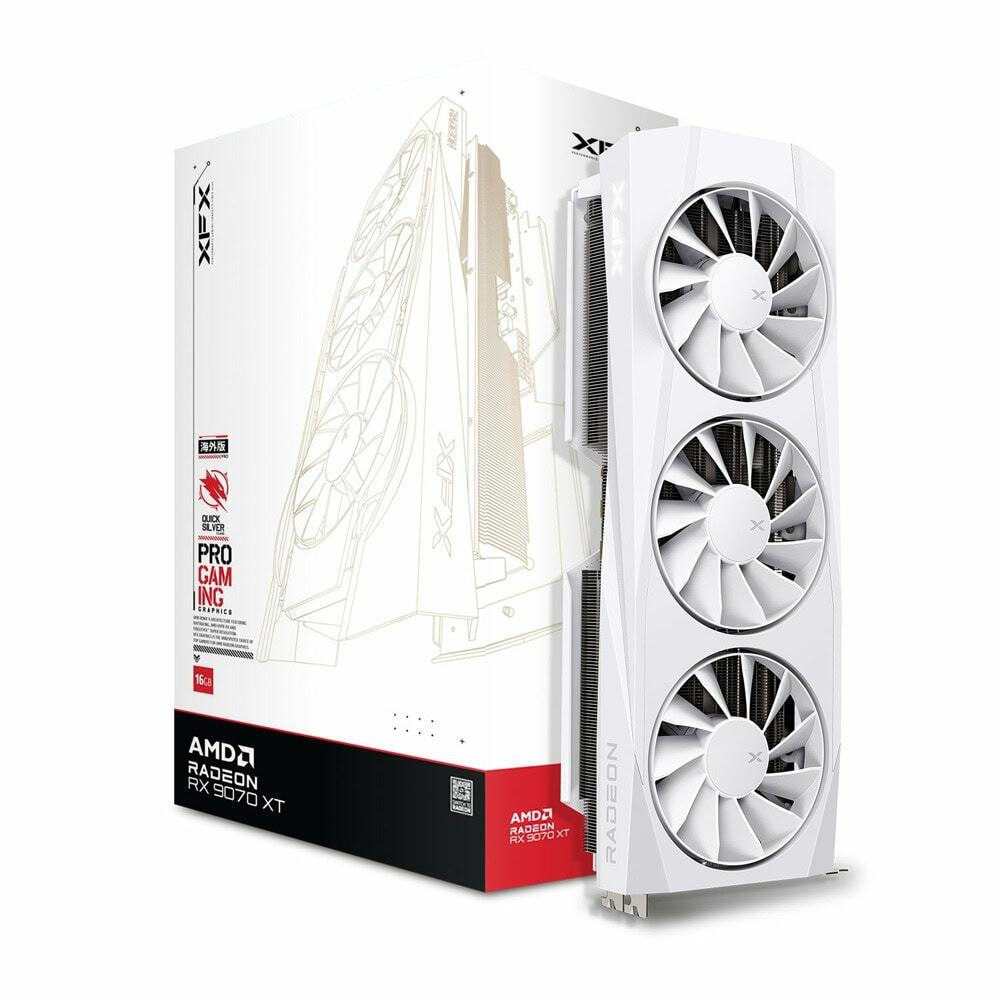 XFX Radeon RX 9070 XT 16GB GDDR6 Quicksilver White Κάρτα Γραφικών