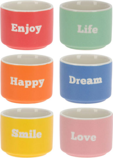 Mug from Porcelain Multicolored 60ml 6pcs Mug from Porcelain Multicolored 60ml 6pcs