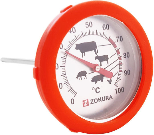 Zokura Αναλογικό Θερμόμετρο BBQ με Ακίδα +100°C / +100°C
