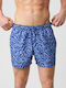 Herren Badebekleidung Shorts Blau mit Mustern