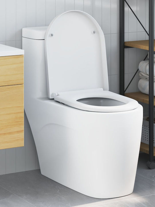 vidaXL Plastic Soft Close Toilet Seat White 36cm 42002357