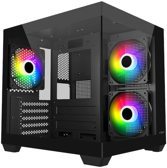 FSP/Fortron S140 Gaming Mini Tower Κουτί Υπολογιστή με ARGB Φωτισμό Μαύρο