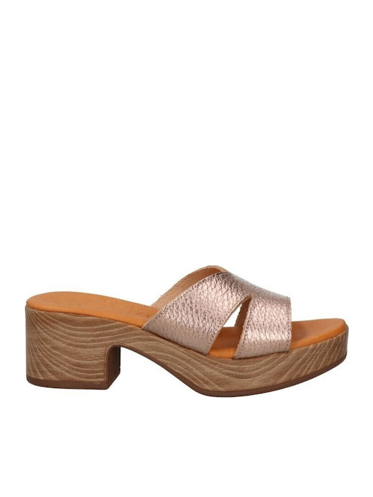 Leather Sandals Anatomic rosegold