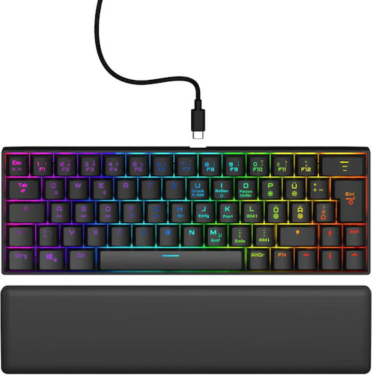 URage Exodus 760 Mini Οπτικό Gaming Πληκτρολόγιο 60% με Outemu Red διακόπτες και RGB φωτισμό (Αγγλικό US)