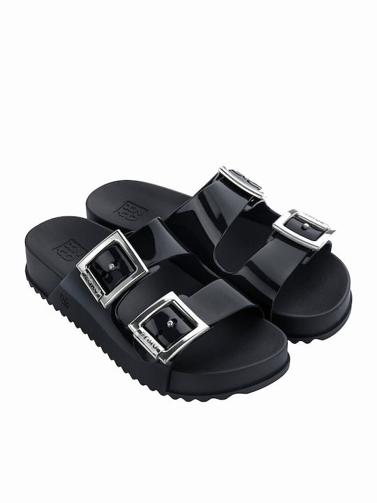 Women's Flat Sandals in Black Color