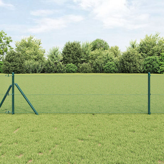 vidaXL Plasă de sârmă Galvanizat Module Verde 0.6x50m