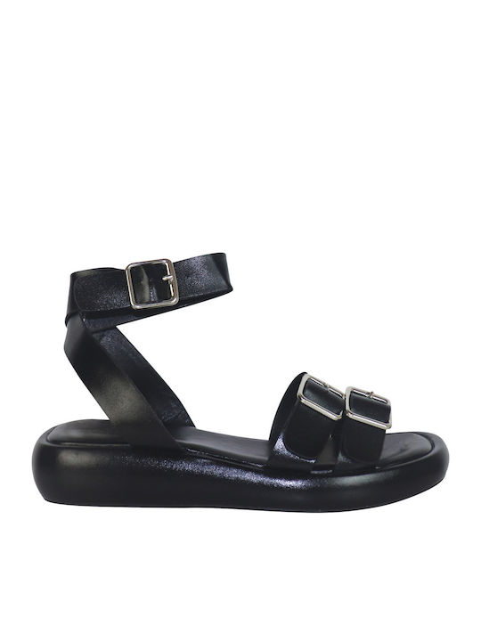 Sandale Casual Damă Anatomici Flatforme Negre