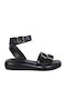 Sandale Casual Damă Anatomici Flatforme Negre